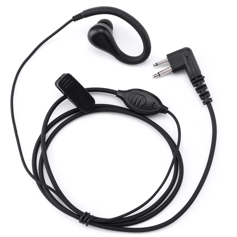 سماعة أذن معلقة على شكل حرف C متوافقة مع دراجة نارية CP200 GP300 Yaesu FT4XR FT25R جهاز اتصال لاسلكي