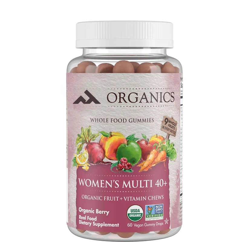 

Organics Women's 40+Soft Candy Vitamin - Non GMO, Vegetarian - Methyl B12, C, and D3- Gluten Free, Soy Free, and Dairy Free
