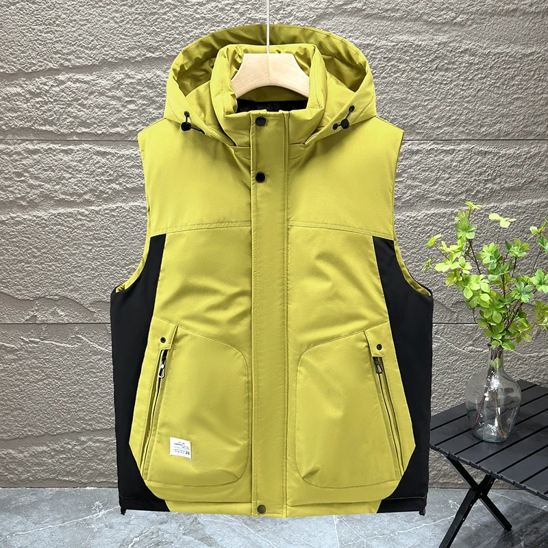 

Cycling Vest Mens Trendy and Stylish Vest Outdoor Teenagers Down Cotton Vest for Autumn Winter Fashionable Camouflage Warm Vests