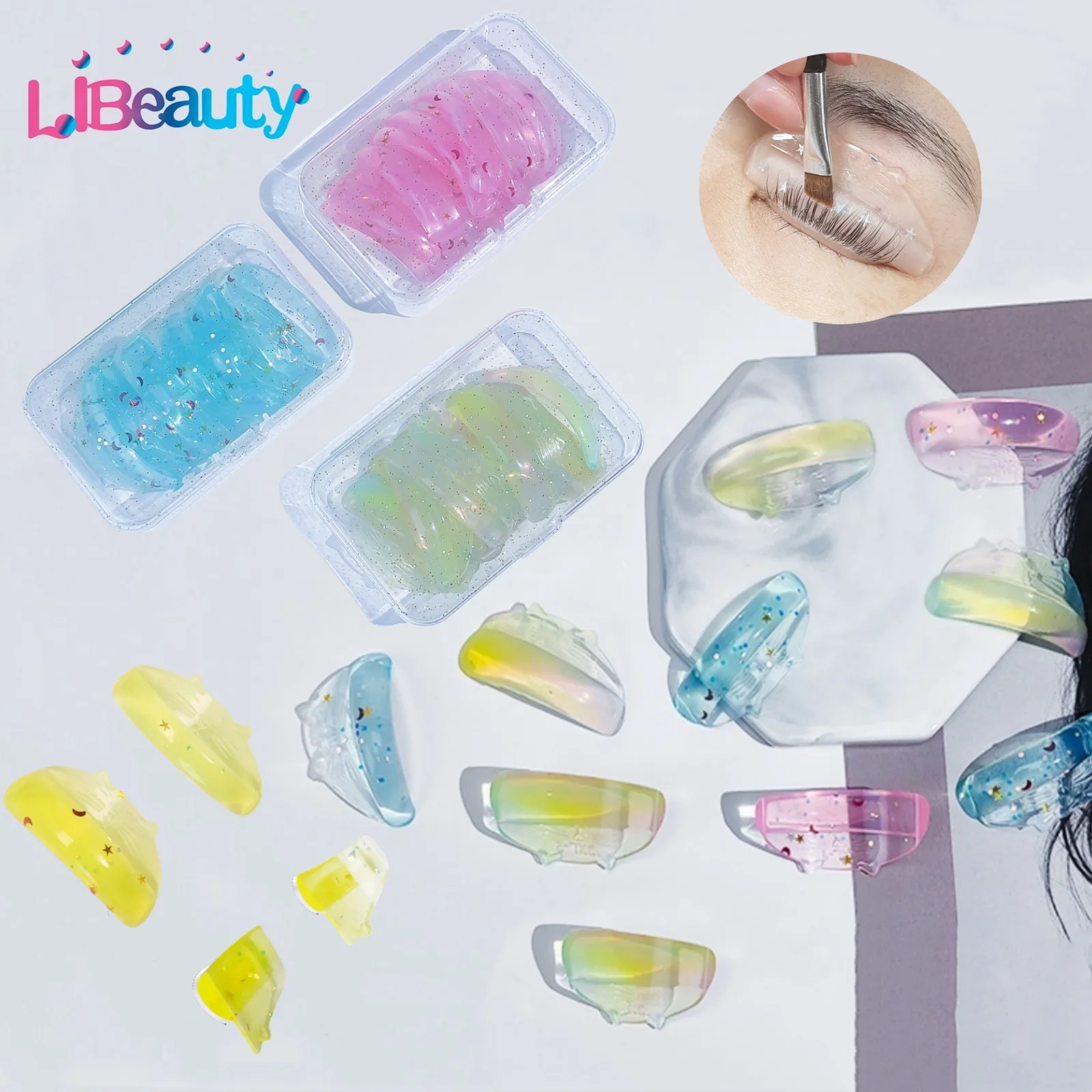 Libeauty 7 Paar NEUE Silikon Katze Wimpern Dauerwelle Stange Klebrige Lash Lift Pads 3D Wimpern Dauerwelle L Curler Zubehör Make-Up-Tools