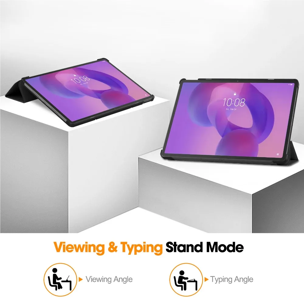 For Lenovo Idea Tab Pro Case 12.7 inch Magnetic Tri-Folding PU Leather Stand Cover For xiaoxin idea tab pro 2025 tb373fu TB375FC