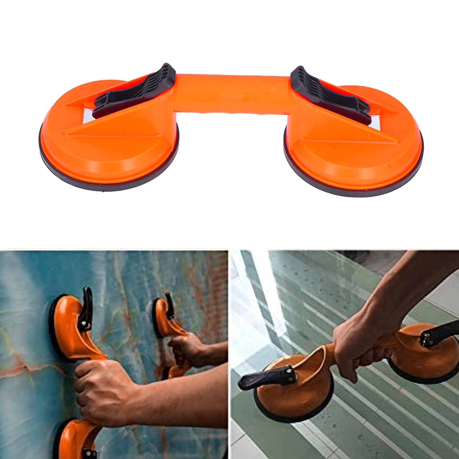 Double Headed Plastic Lifter Suction Cup for Glass Tiles Mirror Granite Lifting Dent Remover Home Handling Tools