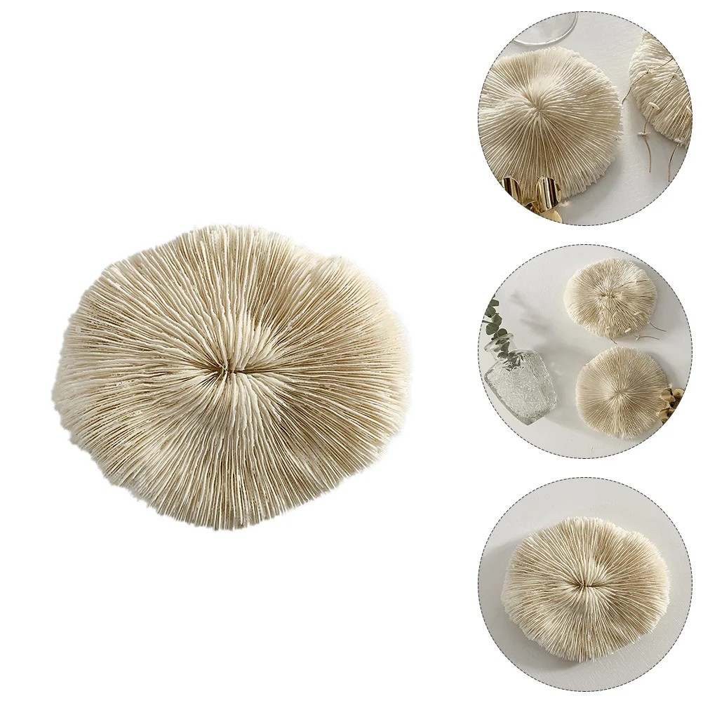 

1Pcs Mushroom Shaped Plastic Coral Ornament Creative Jewelry Storage Holder Home Decoration Delicate Adornment