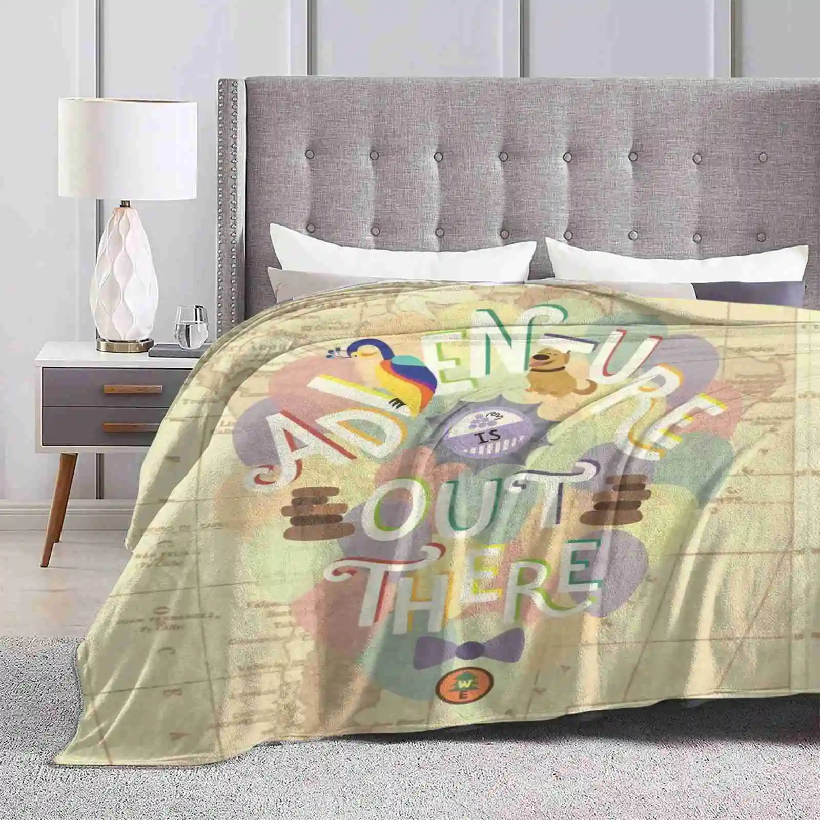 

Up-Adventure Is Out There Top Quality Comfortable Bed Sofa Soft Blanket Up Adventure Is Out There Pixar Map Balloons Lettering