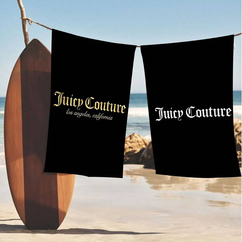 J-Juicy logo C-CoutureS-S Beach Towel Bath Towels for Girl Microfiber Quick Dry Custom Sand Free Beach Yoga Spa Gym Pool
