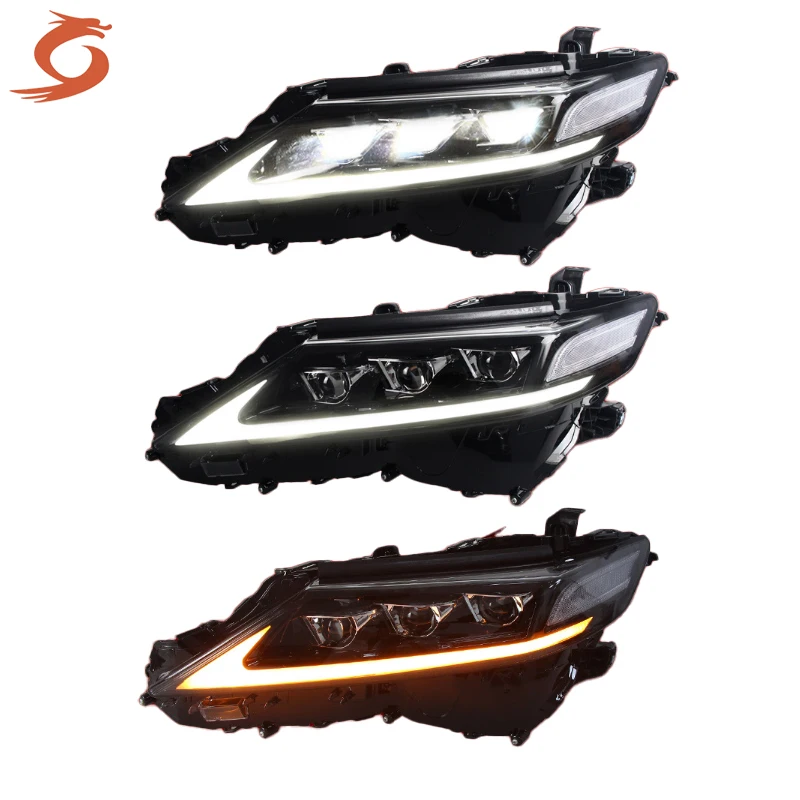 مناسبة لهوندا كامري الثامن 18-21 مجموعة مصابيح أمامية تعديل LED أضواء النهار الجري تشغيل أضواء اتجاه المياه