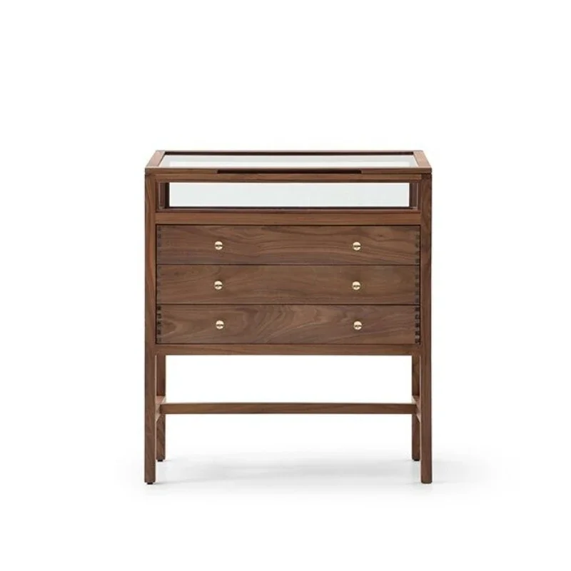 

Скандинавский шкаф для хранения белья, шкаф для хранения украшений с откидной крышкой, стеклянная рамка для шкафа с 3 секциями.