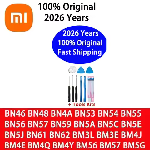 Original For Xiaomi POCO Redmi Note Mi 7 8 8T 9 9T 9S 10 10X 11 11i 11T 12 12T 5G GT 10S M2 F3 X3 3 M3 K40 X4 M4 X5 Pro Battery