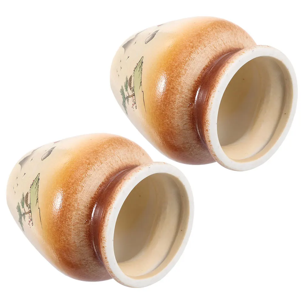 

2 Pcs Japanese Tea Whisk Holder Matcha Storage Stand Accessories Ceremony Supply Ceramic