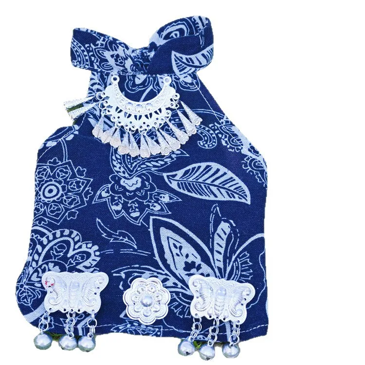 Camiseta transpirable con flores para perro pequeño, sin mangas - imagen 2