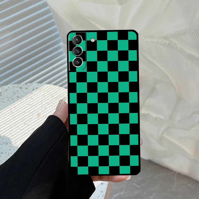 Checkerboard Checkered Board Funda For Samsung Galaxy S22 Ultra S21 FE S20 FE S8 S9 S10 Plus Note 10 20 S23 Ultra Case