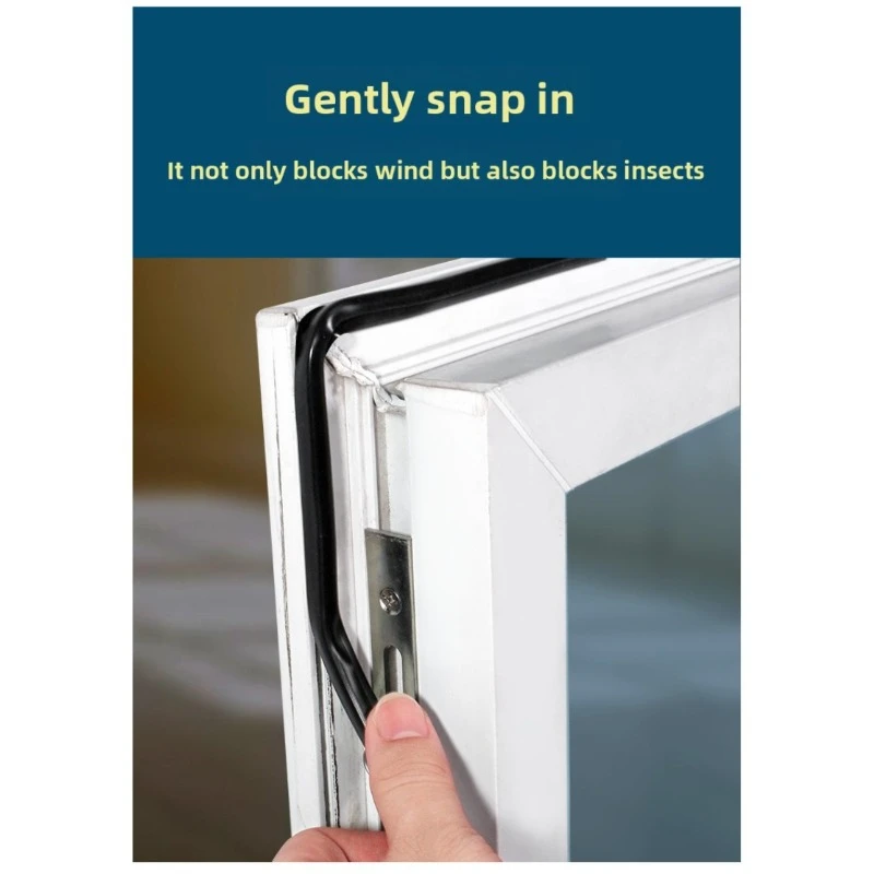 PVC Window Seal Strips Inward-Opening Window Gaskets Windproof Waterproof Window Sealing Strips Rubber Soundproofing Gap Bumpers