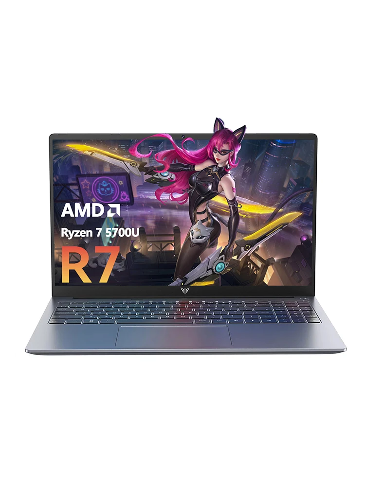 ACEMAGIC Laptopcomputer AMD Ryzen 7 7730U Windows Laptop 15,6-in IPS 16 GB DDR4 512 GB NVMe SSD Numeriek toetsenbord - afbeelding 2