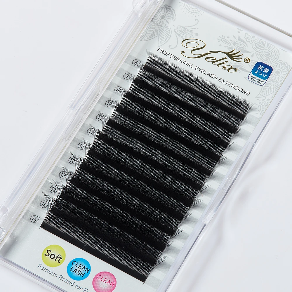 Yelix Spike 3D-W Vorgefertigte Volumen-Wimpernverlängerungen, Mix-Längen-Tablett, Matt Schwarz, 3D-Spike-Design, Großhandel für Wimpernprodukte für Salons – Detail 6