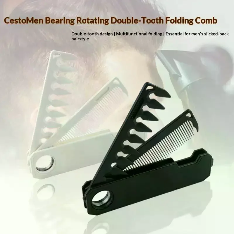 

1Pcs Professional 360° Rotating Barber Cutting Comb Double Sided Folding Comb Portable Fade Brush Men Hair Grooming Styling