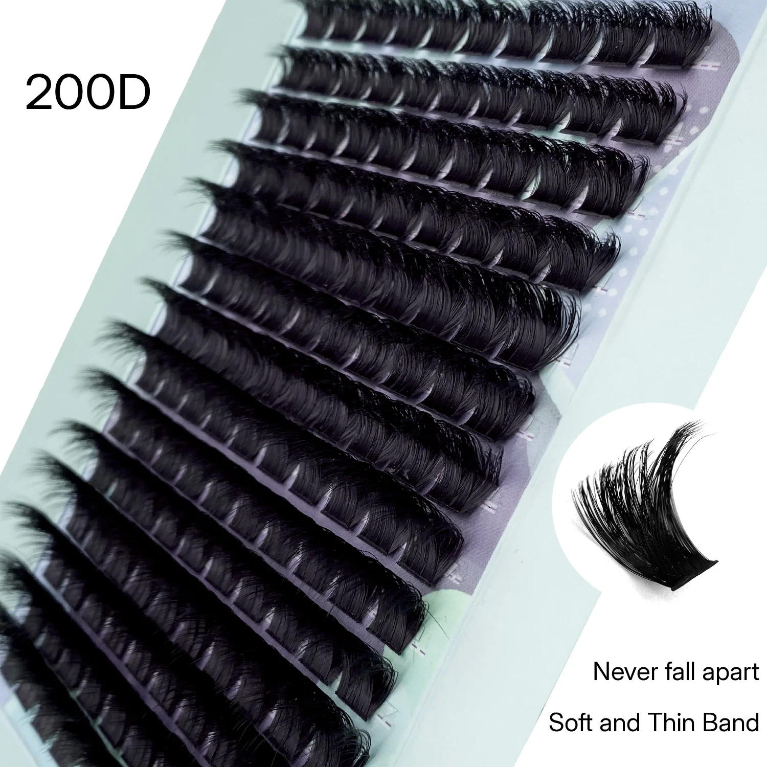 Kit de Cílios Segmentados Q&DYHDHZP, 140 Clusters de Cílios Falsos de Mink Sintético para Aplicação DIY em Casa, Cílios Naturais Diários
