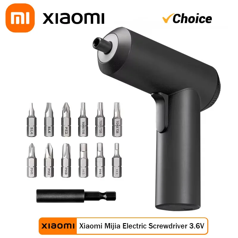 Xiaomi Mijia Electric Screwdriver 3.6V 5N.M Torque Multifunctional Screwdriver Household With 12Pcs S2 Screw Bits Mi Home Tools