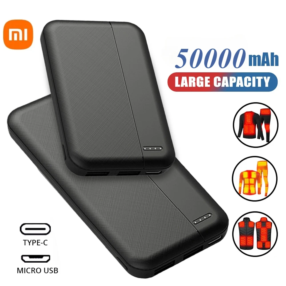 

Xiaomi 50000mAh Power Bank 5V/2A Portable Mini Charger Fast Charging External Battery Pack For Heating Vest Jacket