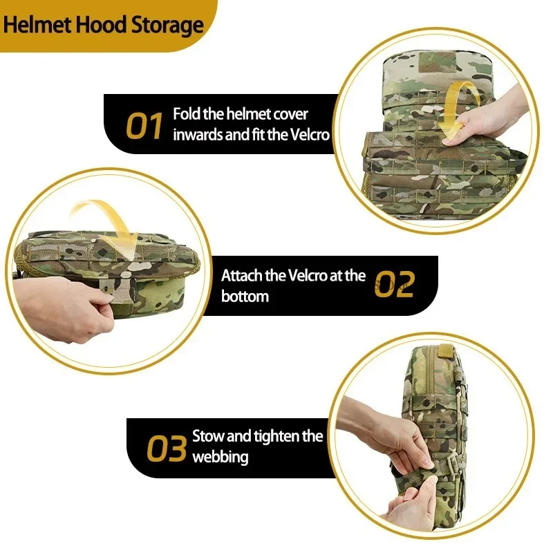 MOLLE Hydrations- und Helmtasche 3L Wasser-GP-Rucksack für taktische Plattenträger CPC AVS Weste Rücken-Zubehör Ausrüstungs-Erweiterungstasche – Detail 3