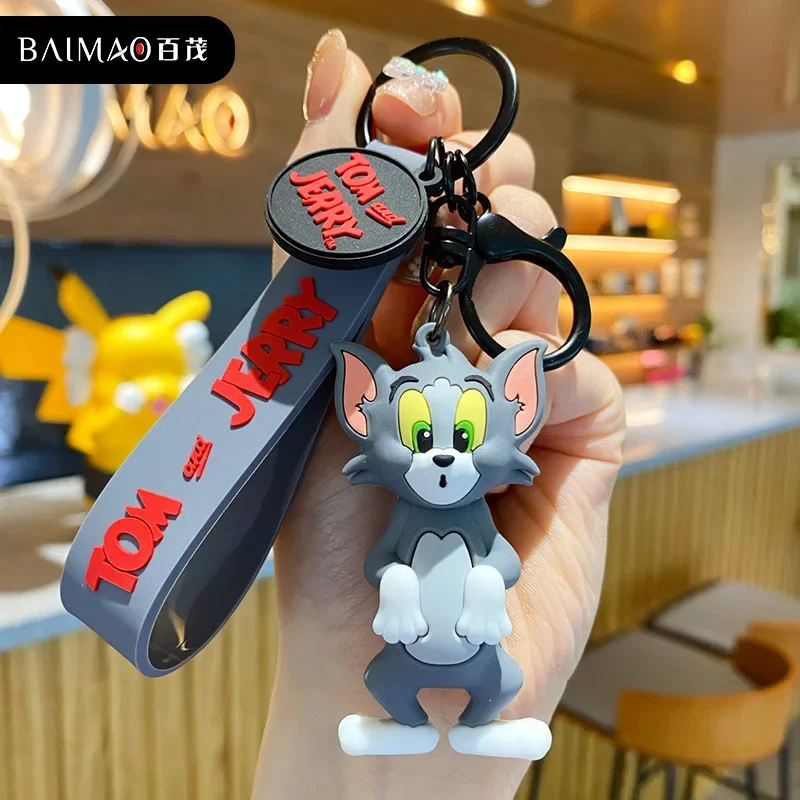 Tom e Jerry Cartoon Anime Figure PVC bambola portachiavi borsa portachiavi ornamento accessori giocattoli per bambini regali di compleanno