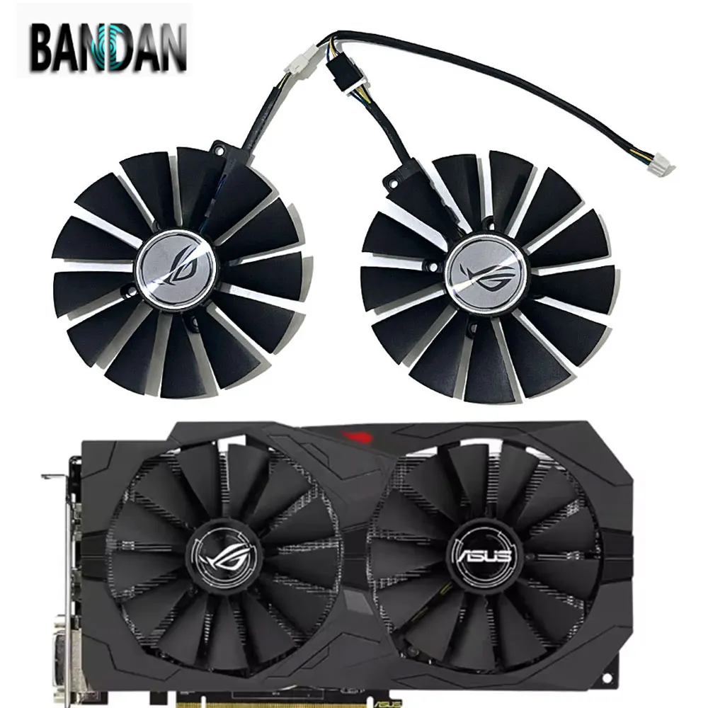 Nuevo ventilador de refrigeración Original RX 580 95MM 4PIN T129215SM GPU para ASUS STRIX RX 470 570 580 GTX 1050Ti 1070Ti 1080Ti ventilador de tarjeta de vídeo