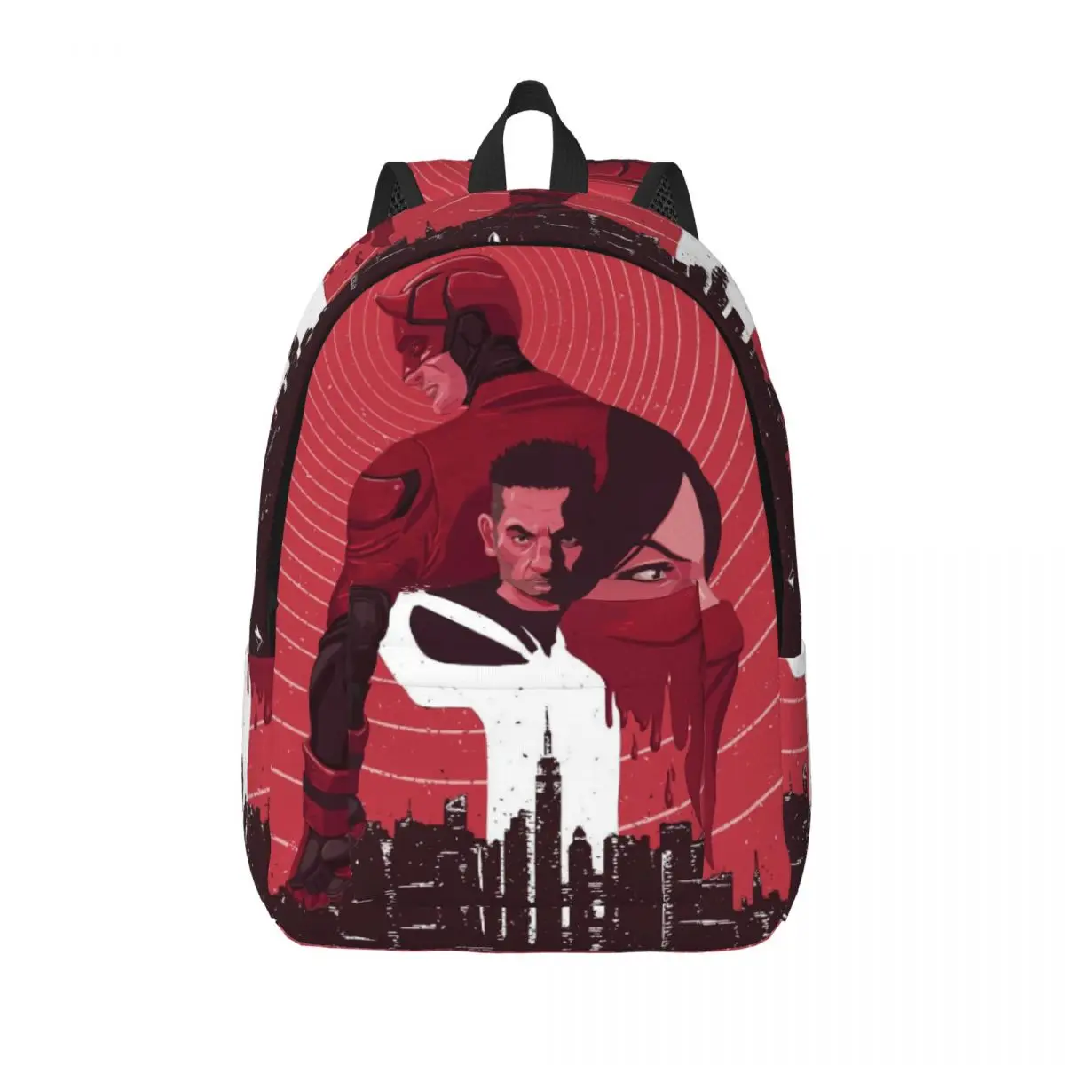 Custom Daredevil Wallpaper Canvas Backpack Women Men Basic Bookbag for College School Bags