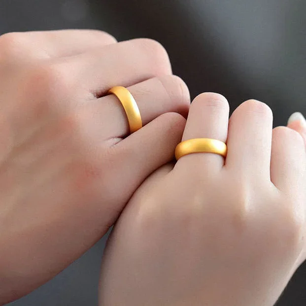 24K Puur 1000 3d Oude Matte Harde Pure Vergulde Echte 18K Geel Goud 999 24K Kleur Niet Vervagen Geven Geschenken Aan Ring Sieraden Ne