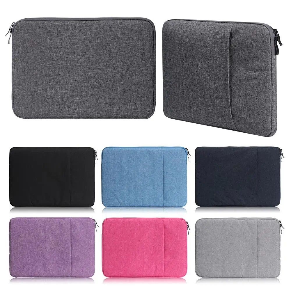 inch Colorful Waterproof Polyester Fabric Sleeve Case Cover Notebook Pouch Large Capacity Laptop Bag For Lenovo HP Dell Asus