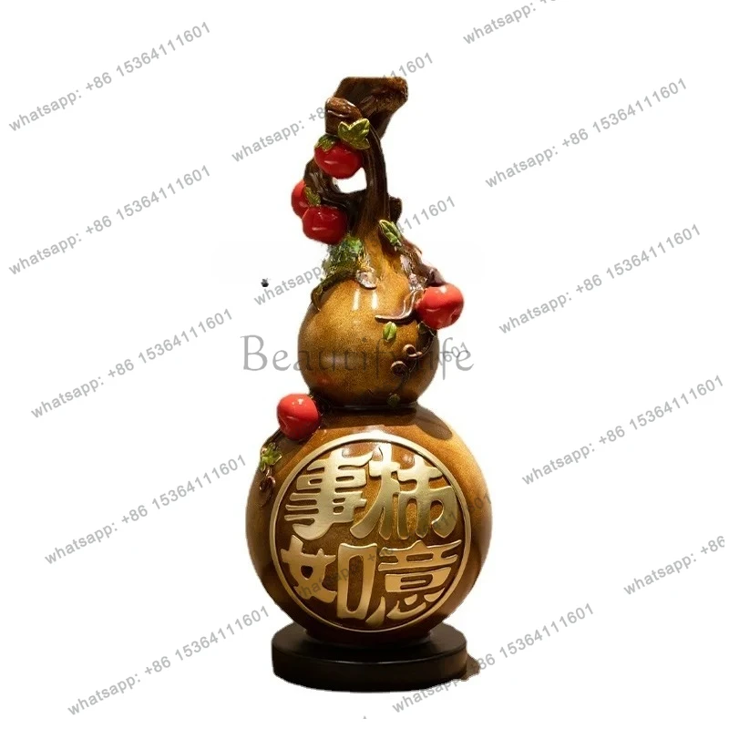 Entrance Decoration Gourd Ornaments TV Cabinet Living Room Cabinet Floor Art Advanced