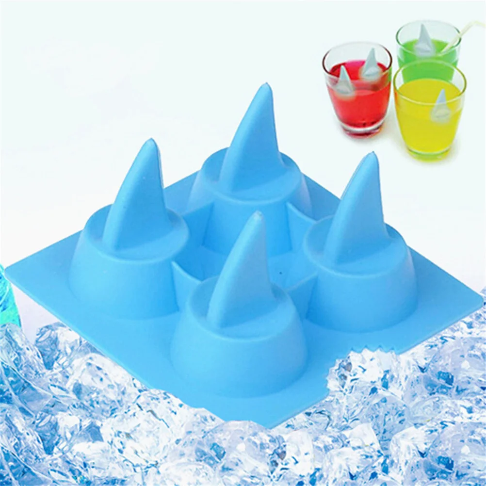 

1pc Shark Fin Blue Creative Cube Maker For Home Bar Cafe Ice Tray Freezer Tool Ice Cubes Maker Kitchen Barware