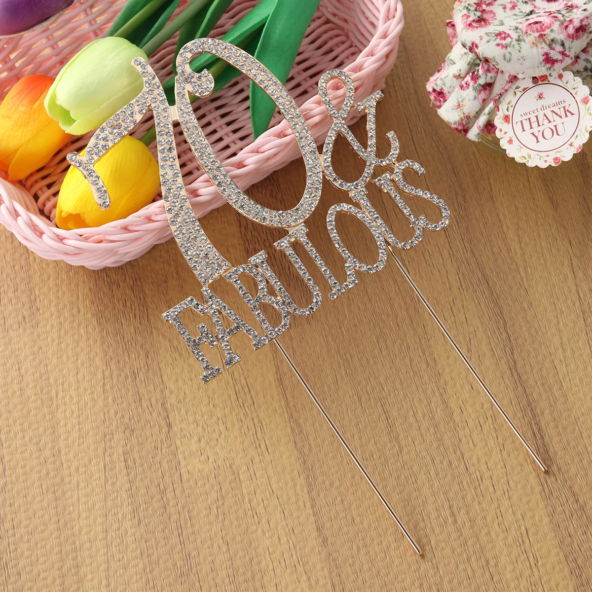 

70 Fabulous Glitter Alloy Rhinestone Party Food Picks Cake Topper Birthday Decoration Supplies Cupcake Cupcake Topper