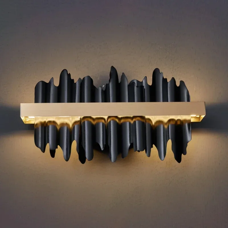 

New Modern LED Wall Lamp Light Black Bedroom Living Room Personality Wall Lamps Luxury Home Decor Bedroom Lighting Fixtures