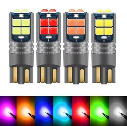 2Pcs T10 W5W LED Bulbs 194 168 3030 SMD LED Car Interior Dome Reading Light Marker Lamp Wedge Parking Bulbs License Plate Light