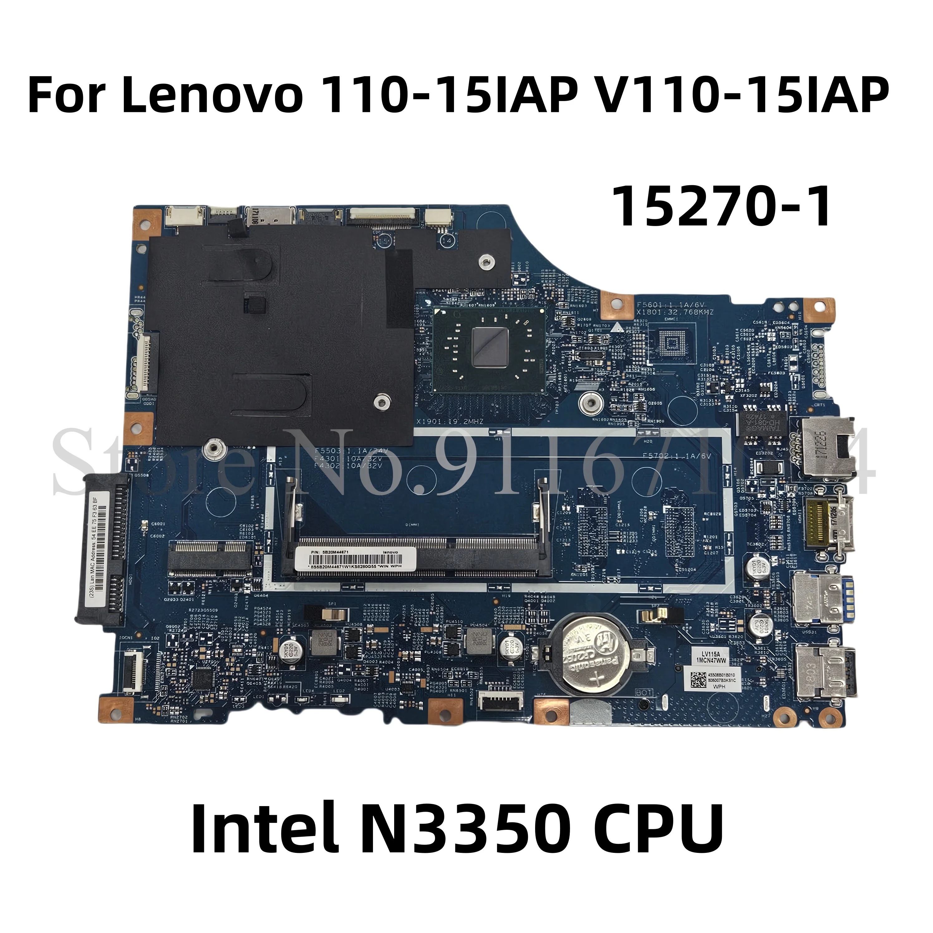 For Lenovo V110 110-15IAP V110-15IAP Laptop motherboard 15270-1 448.08A03.0011 W/ Intel N3350 CPU DDR3L 100% Fully Tested