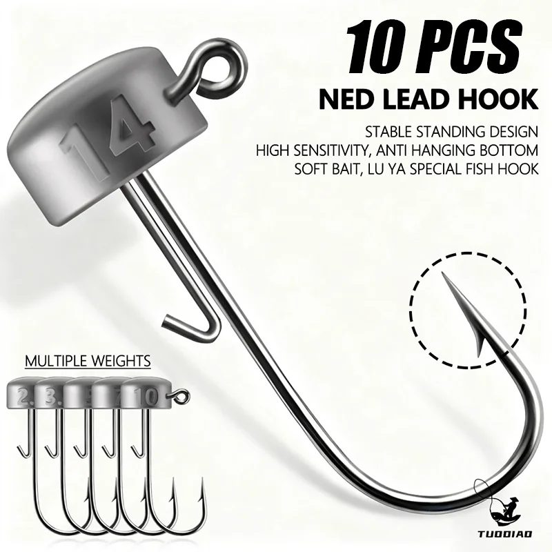 [TUODIAO] Ned Jig Head Hook Stand-Up Design Anti-Snag High Sensitivity Soft Bait Lure Fishing Hook