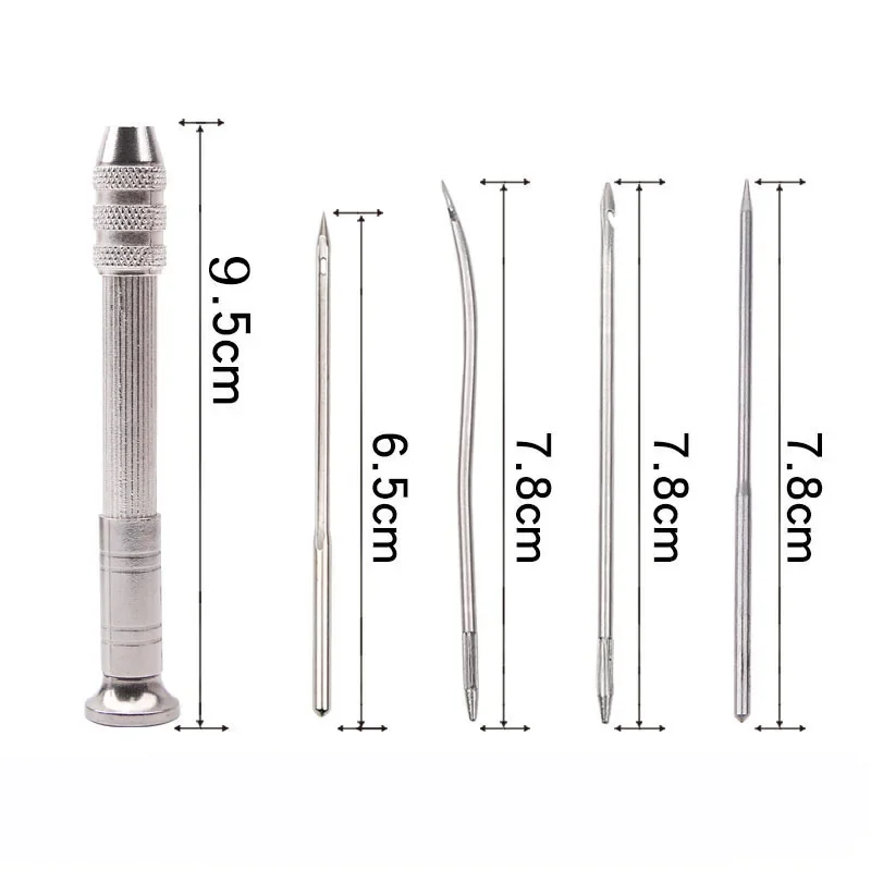 1/5pcs Leather Sewing Awl Set Replaceable Multifunctional Shoes Repair Tool Kit Punch Stitching Needles DIY Sewing Leathercraft
