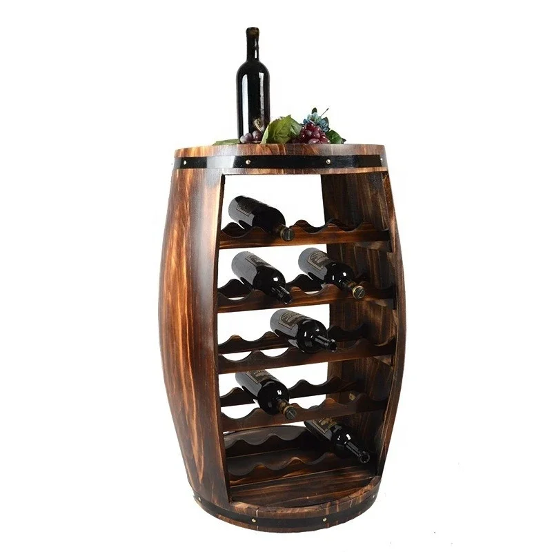 Buenos estantes de almacenamiento de botellas de vino de madera al por mayor baratos, latas de vino de roble, mini cajas de vino de madera para fiestas y bodas