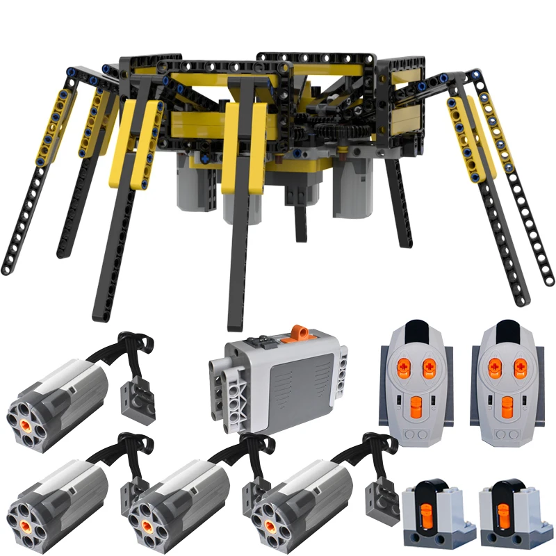 MOC Technical Electric Remote Control Tarantula Spider Model Building Blocks DIY Assembly Educational Bricks Children Toy Gift