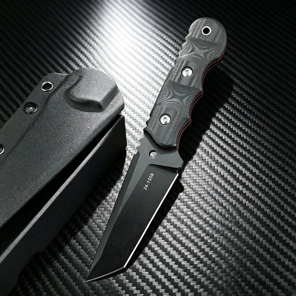 

High Hardness Wilderness Activities Fixed Blade Knife 8Cr13Mov Blade Multi-purpose Fishing Knife G10 Handle Outdoor Camping Tool