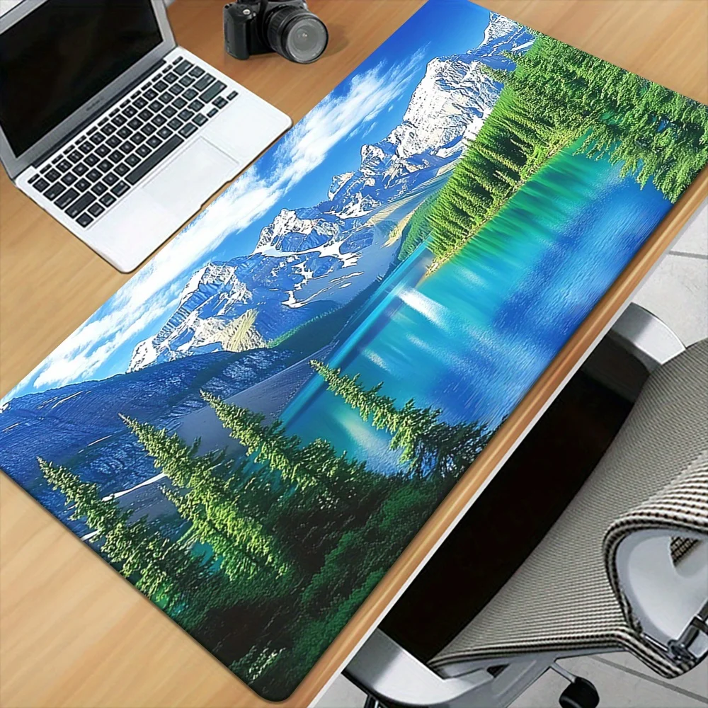 

Extended Desk Mat Mouse Pad soft fabric surface non slip rubber base for home office laptop keyboard desk professional desk mat
