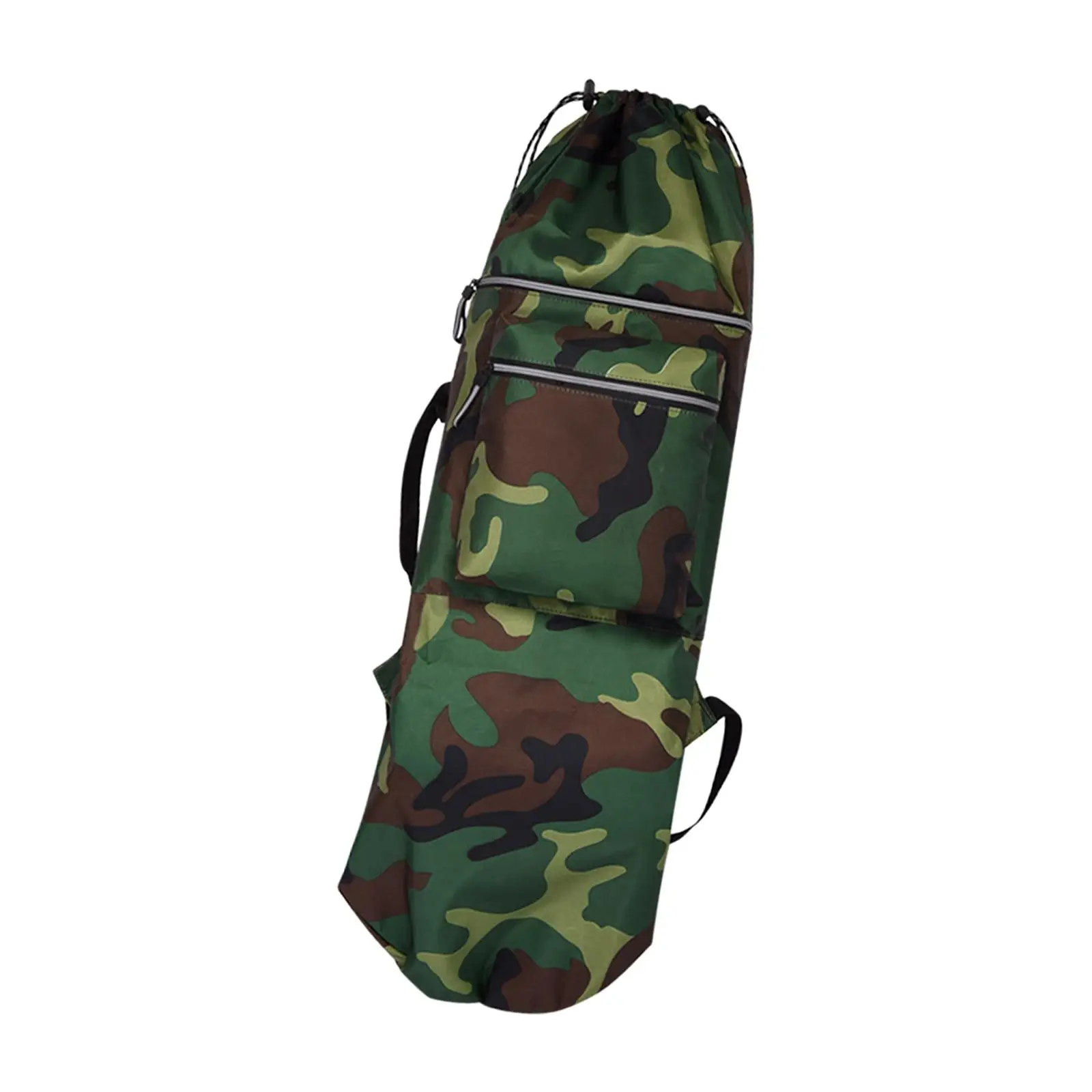 Skateboard Backpack Bag with Drawstring with Handle Adjustable Straps Folding Organizer Longboard Carry Case for Teens Unisex
