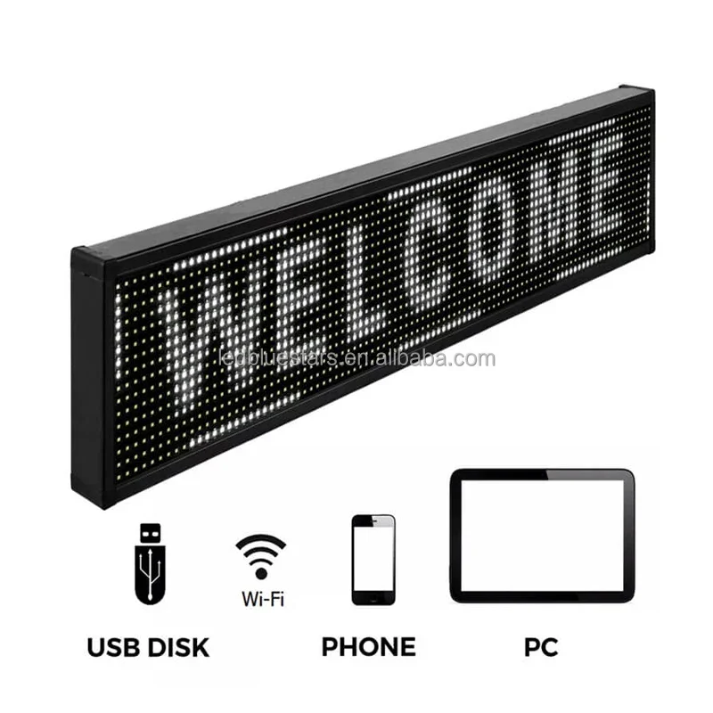 2026 White LED Digital Billboard Indoor/Outdoor Programmable Screen For Petrol Station Self-Service Business Digital Signage Dis
