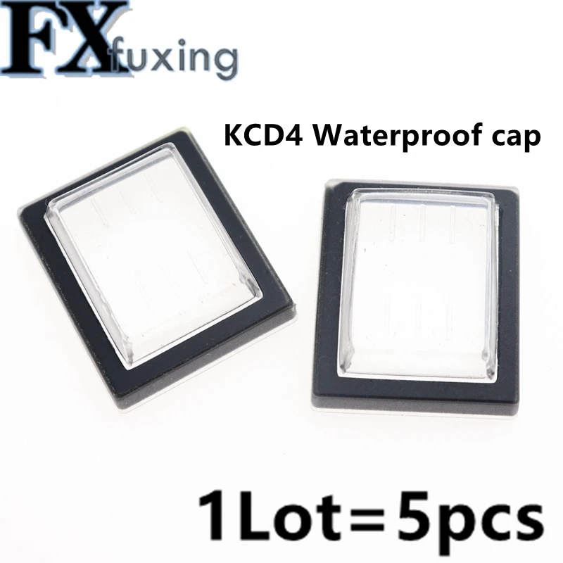 5pcs Mounting Hole Rectangle Clear Silicone Waterproof Protect Cover Rectangle Cap For KCD Rocker Switch Caps