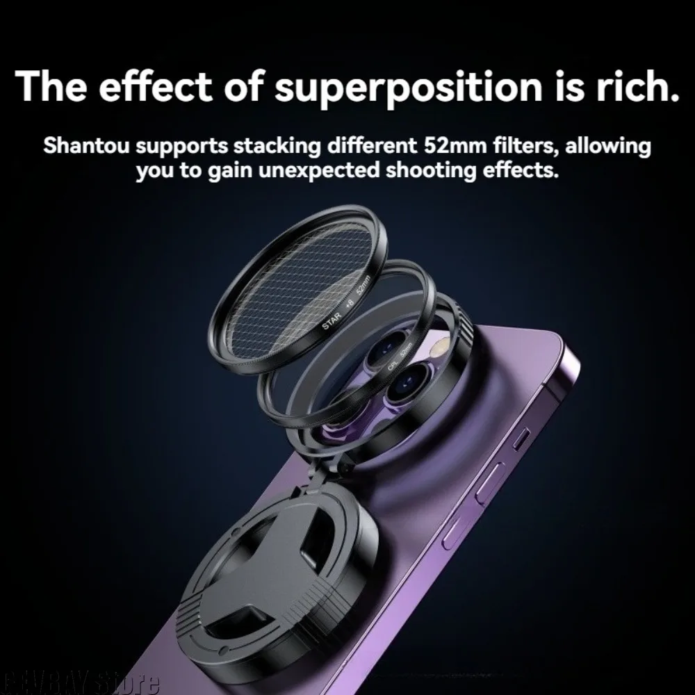 52 MM Magnetic CPL Circular Polarizer Filter Mobile Phone Camera Lens Accessory for MagSafe iPhone 12/13/14/15 Series