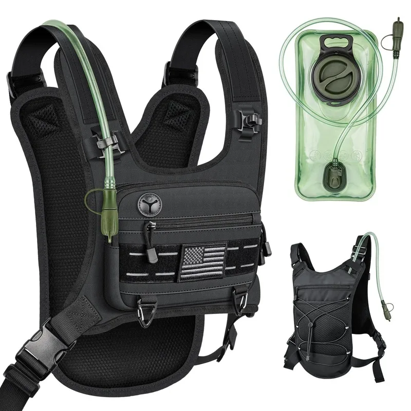 Running Vest with Large Capacity for Outdoor Cycling and Marathon2LHydration pack, off-road backpack, lightweight chest bag