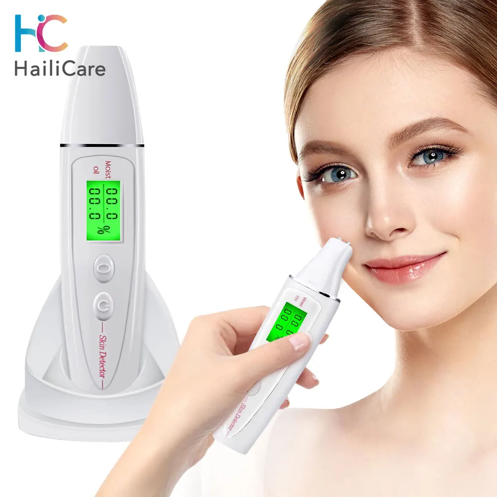 Digital Skin Tester Moisture Oil Test Meter Face Detector Facial Skin Moisture Oil Content Skin Analyzer For Forehead Cheek