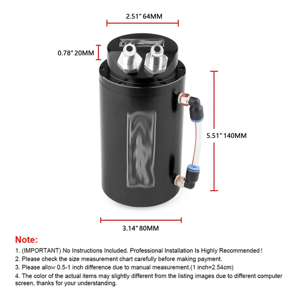 Car Fuel Tanks General Modified D1 Oil Breathable Can Round Waste Oil Recycling Filter Tank Auto Fuel Supply System Accessories