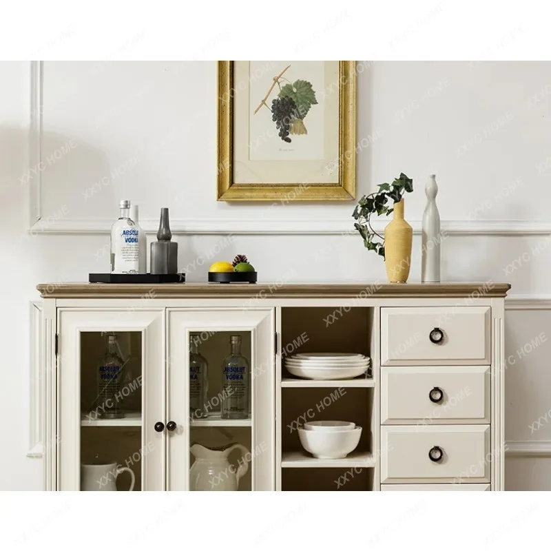 XX side cabinet kitchen living room household all solid wood light luxury retro wall storage