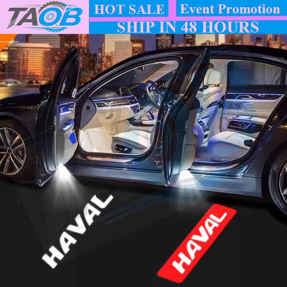 For GWM haval h6 Accessories 2022-2024 Car HD No Fading LED Door Welcome Light Projector Ghost Shadow Light Warning Light 1pcs
