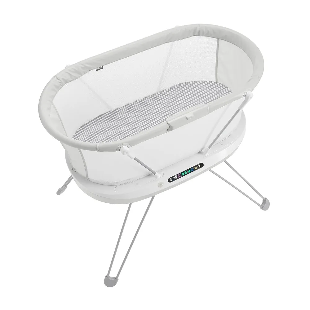 FISHER-PRICE BABY Bedside Sleeper Luminate Bassinet with Sound Detection plus Customizable Lights Music and Sounds